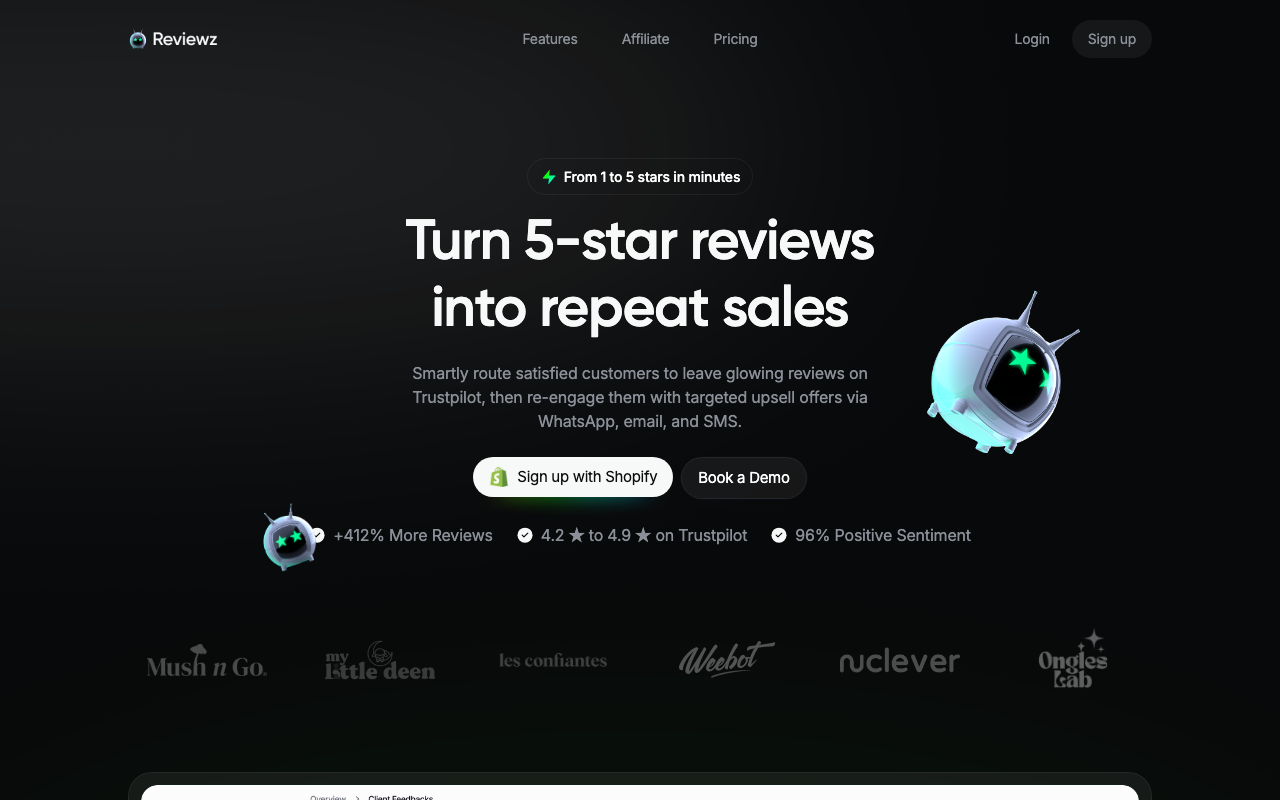 Reviewz.ai product screenshot