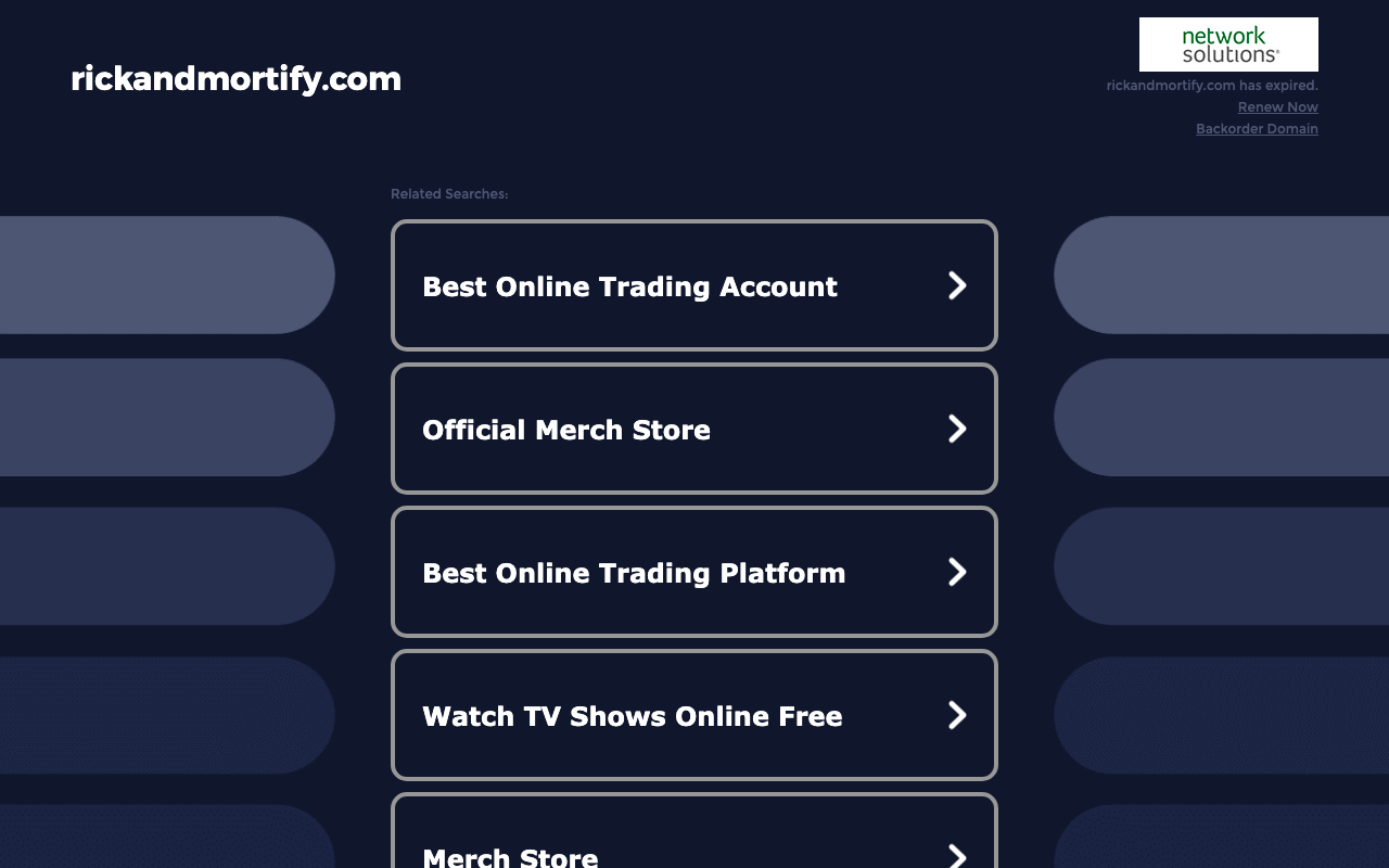 Rickandmortify.com product screenshot