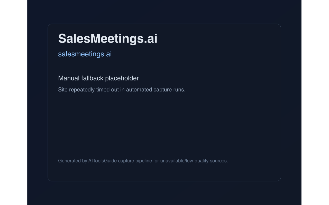 Salesmeetings.ai product screenshot
