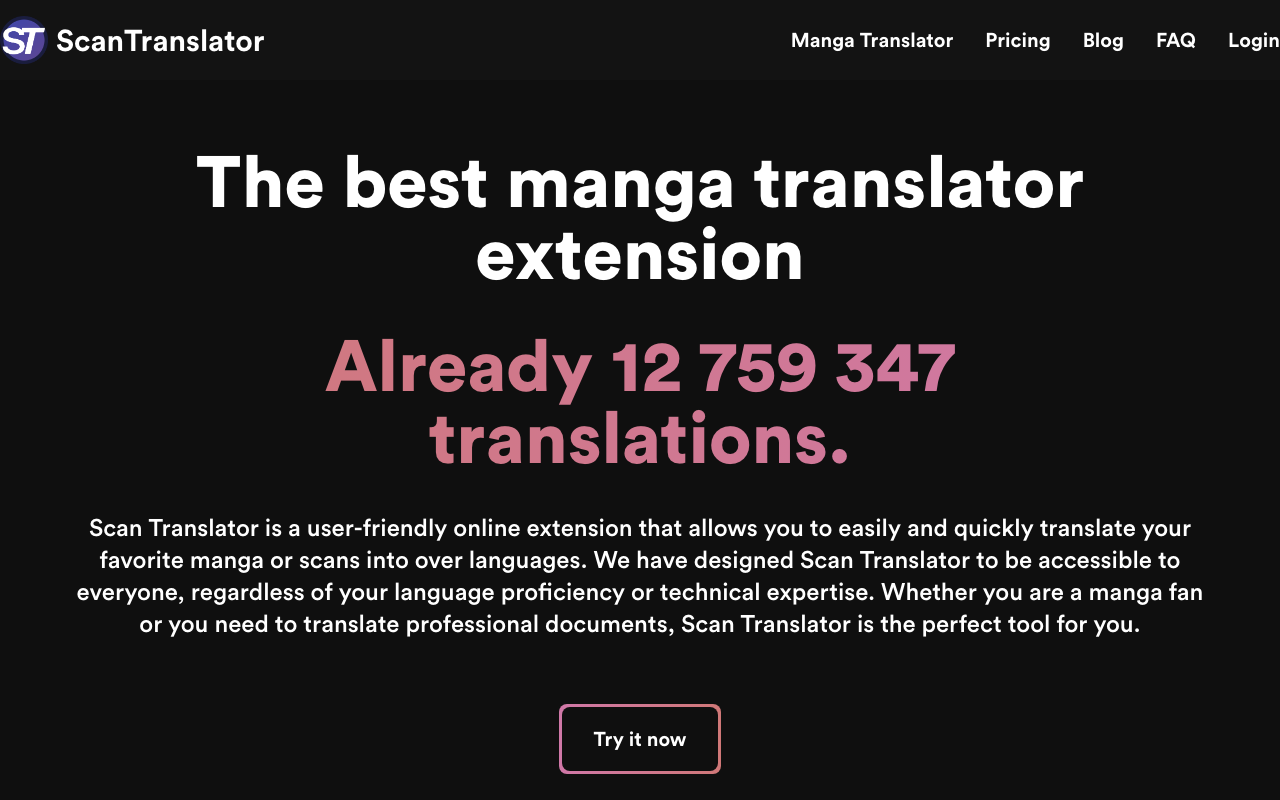 Scan-translator.com product screenshot
