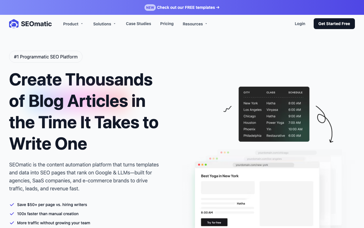 Seomatic.ai product screenshot