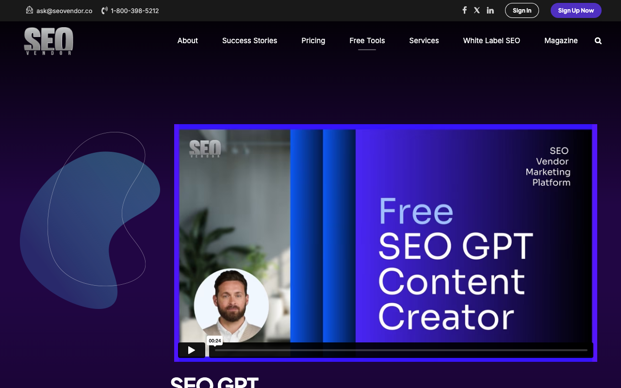 Seovendor.co product screenshot