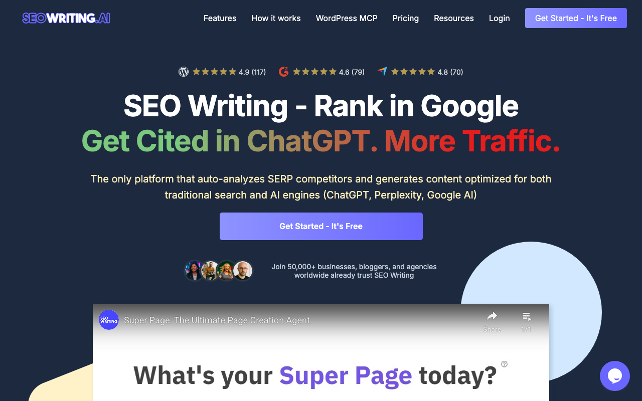 SEOWriting.AI product screenshot