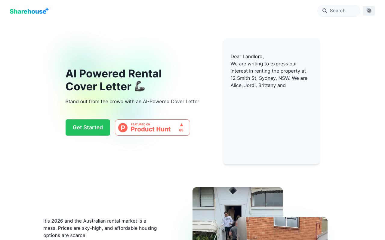 Sharehouse.app product screenshot
