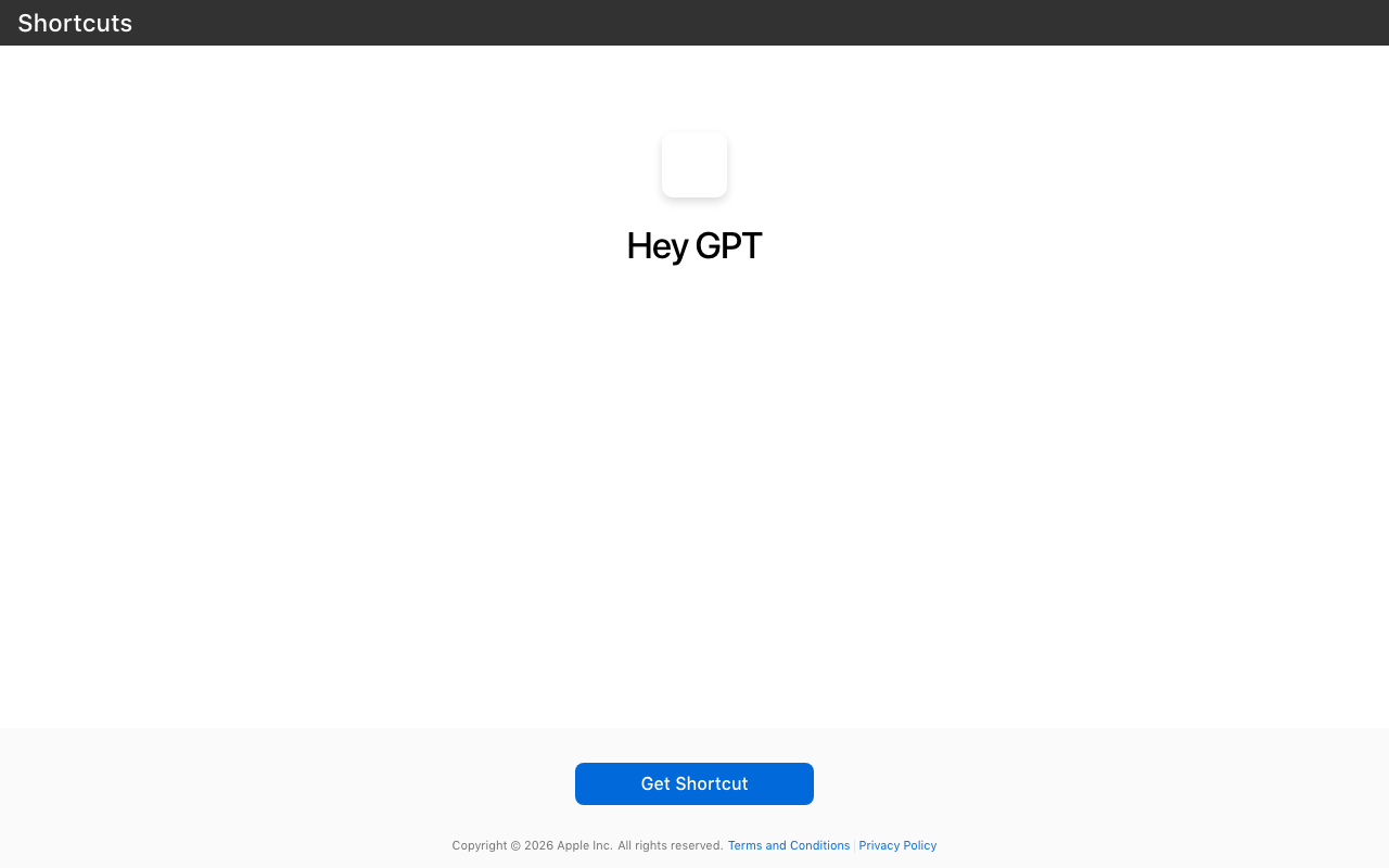 Shortcuts product screenshot