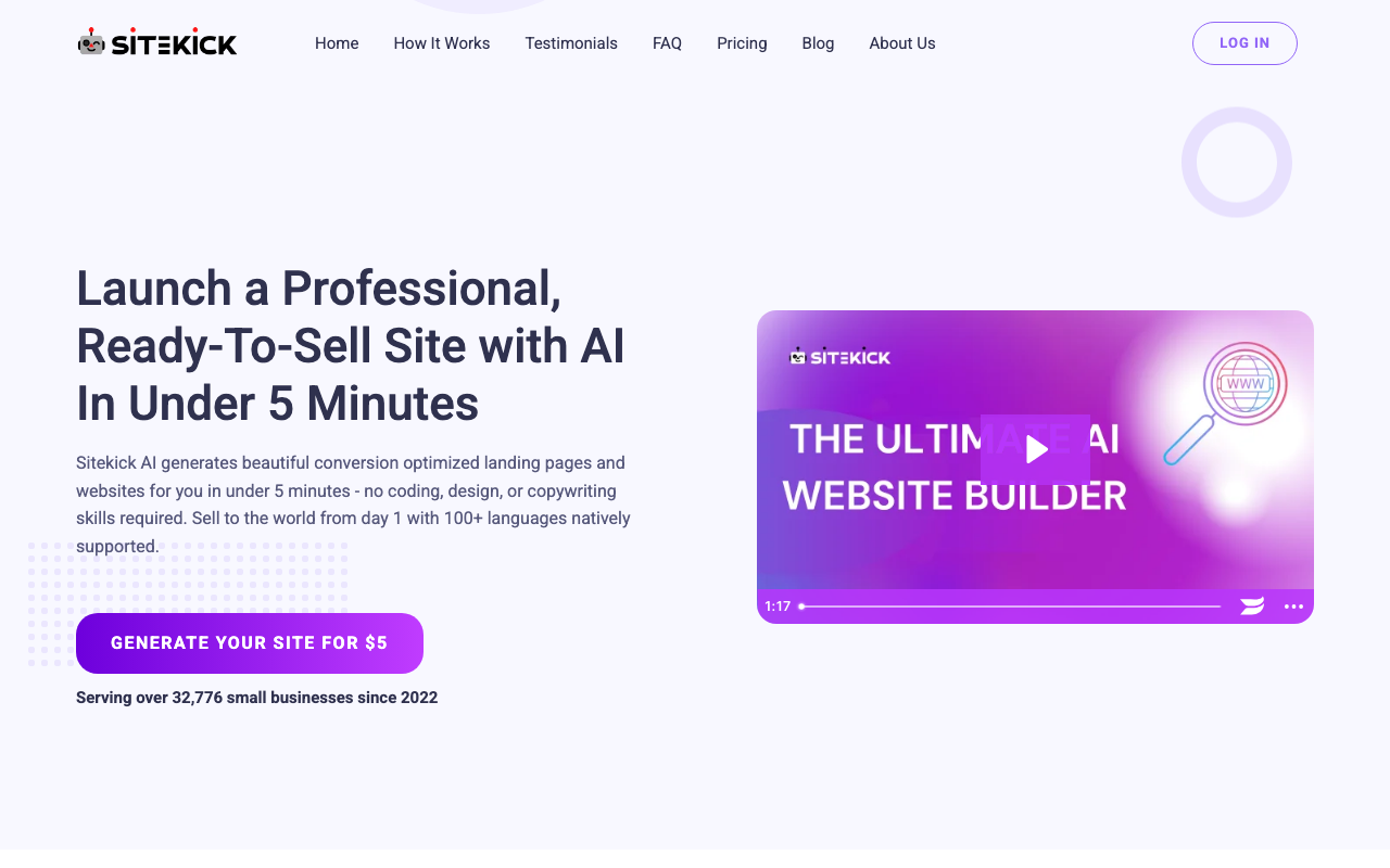 Sitekick product screenshot