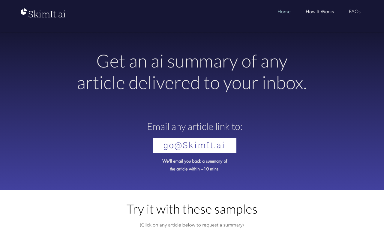 Skimit.ai product screenshot
