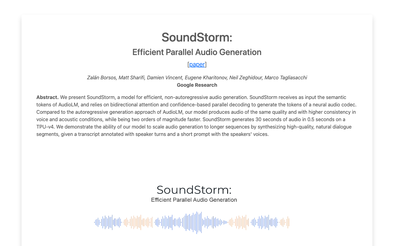 SoundStorm product screenshot