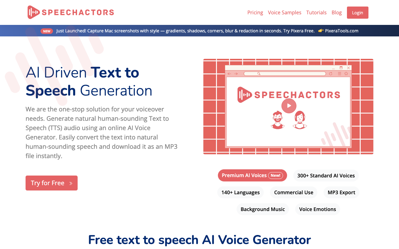 Speech Actors product screenshot