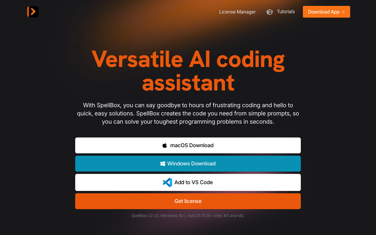 Spellbox product screenshot
