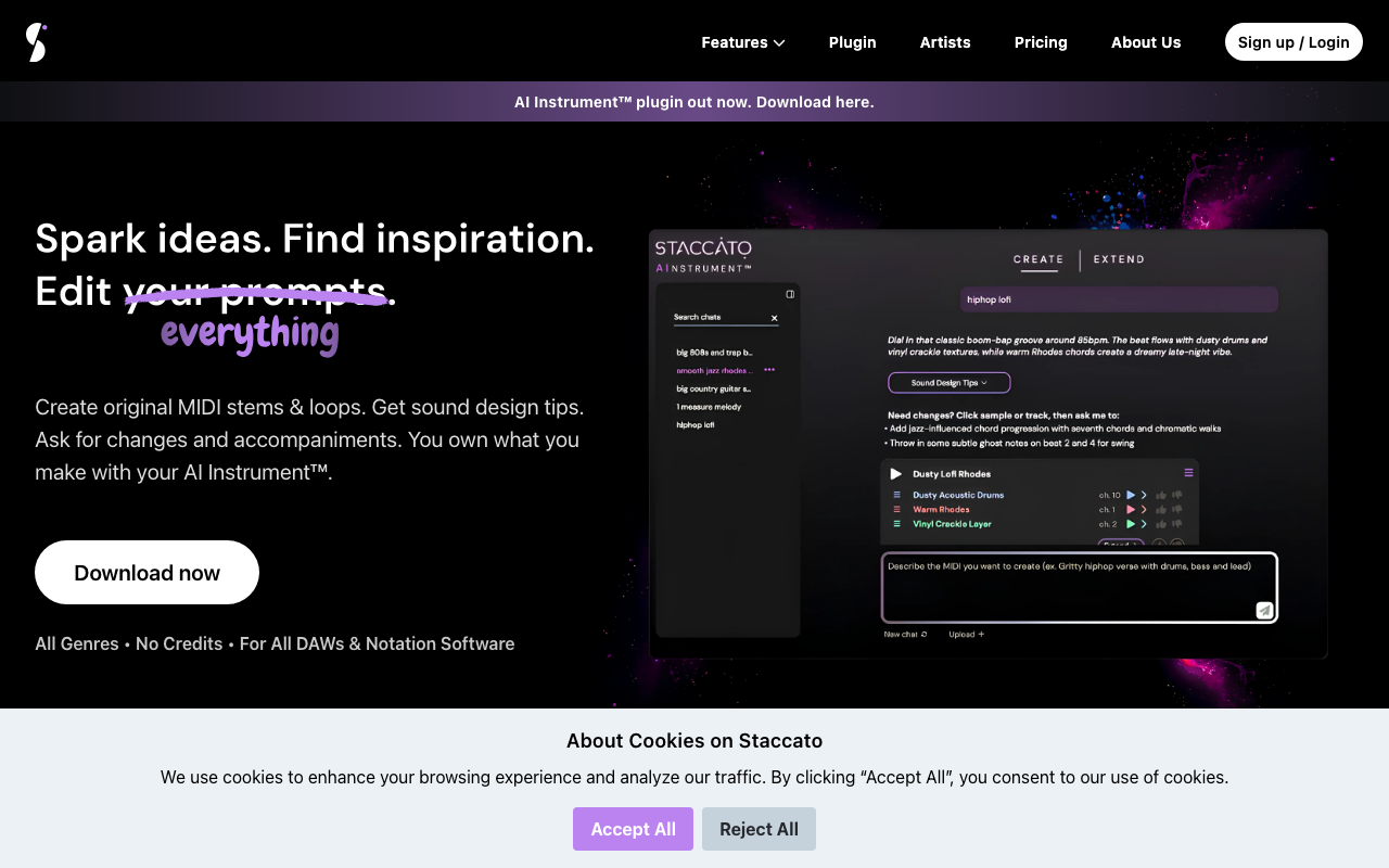 Staccato product screenshot