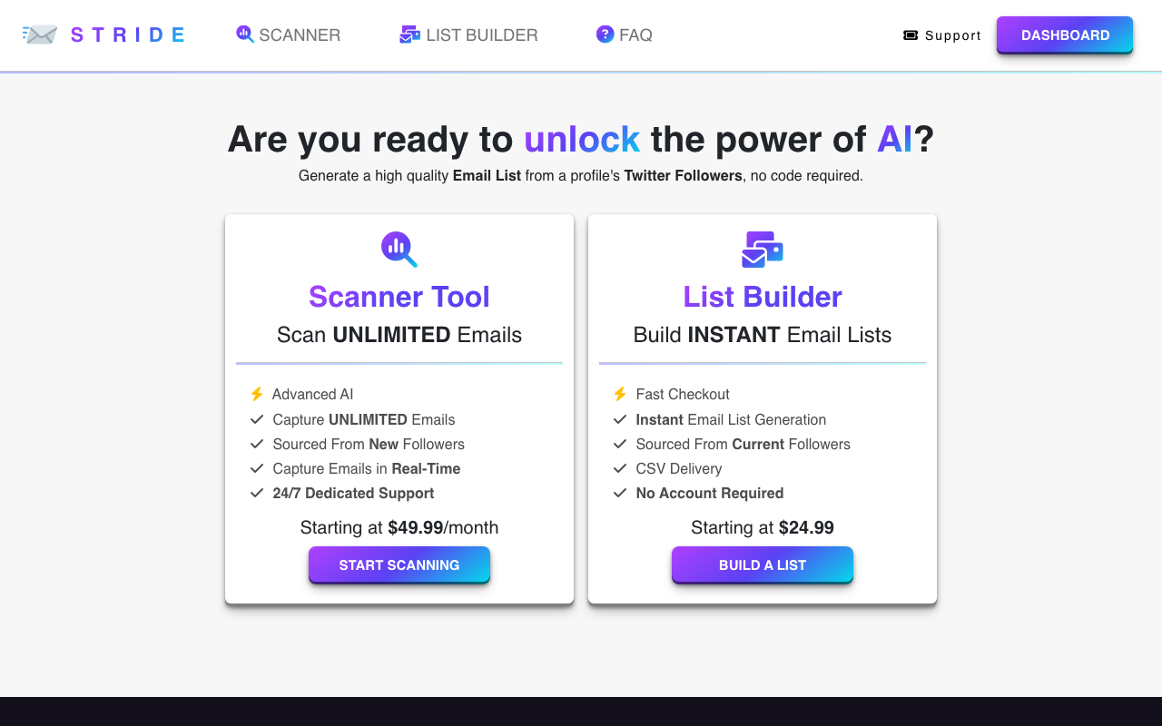 Stride product screenshot