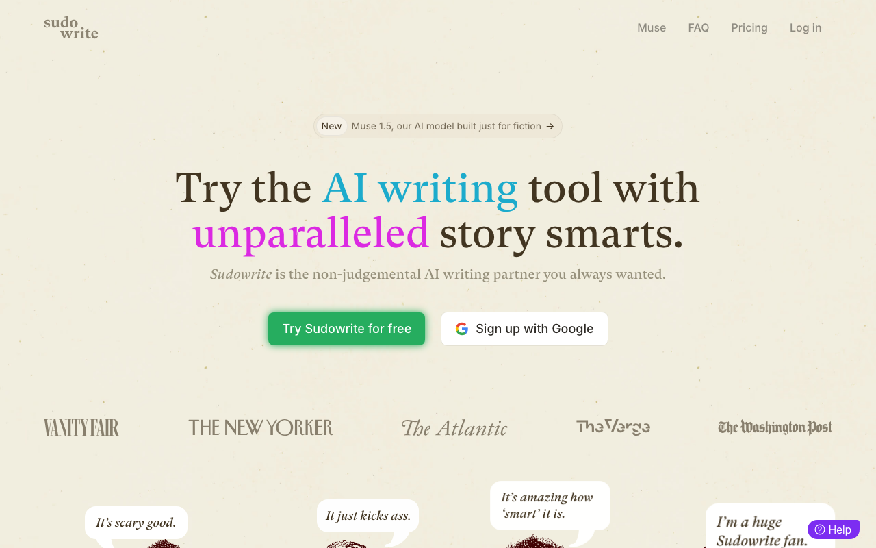 Sudowrite product screenshot