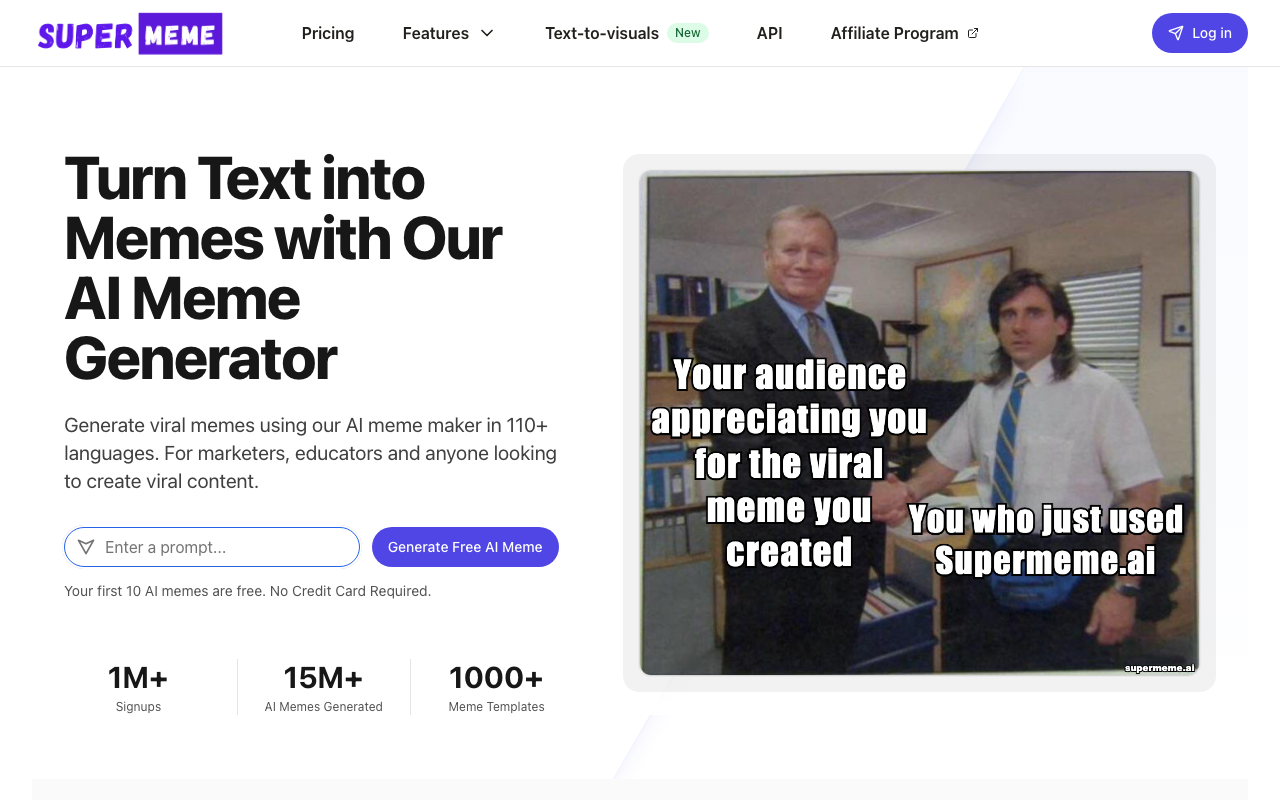 Supermeme.ai product screenshot