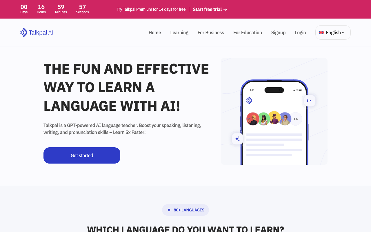 TalkPal product screenshot