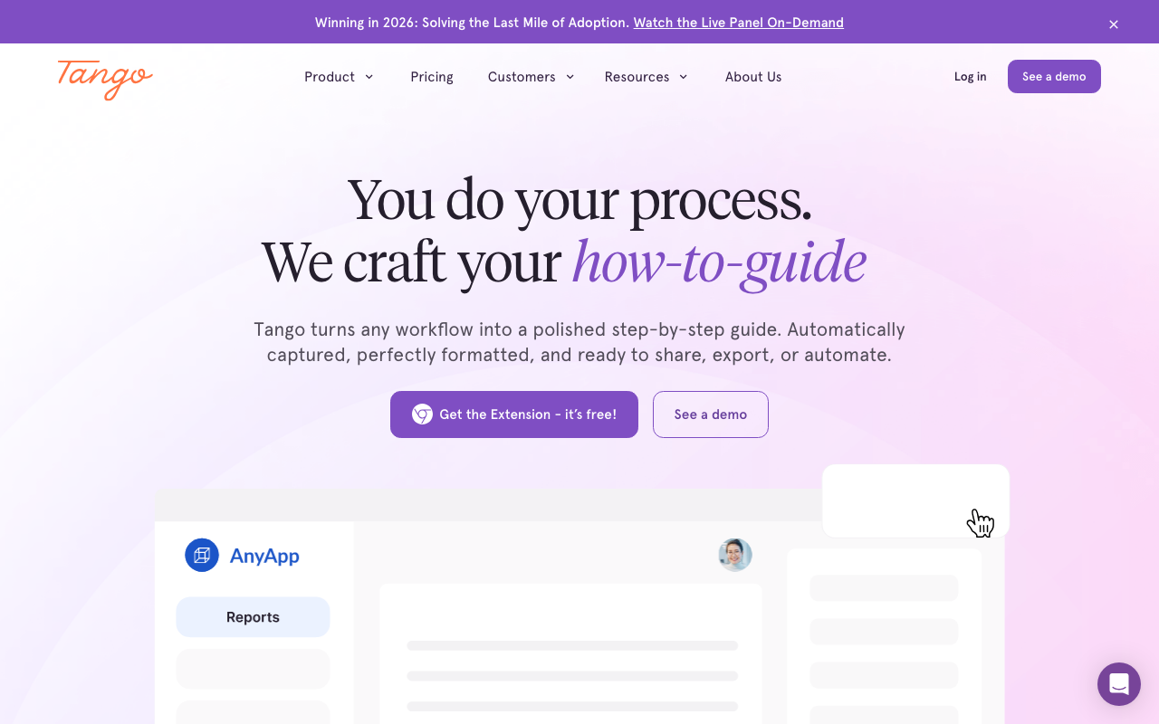 Tango product screenshot