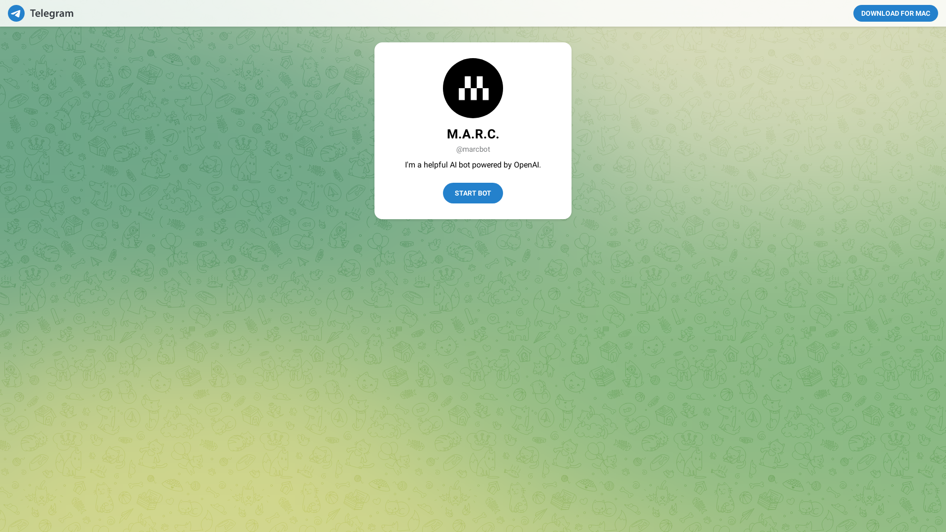 Telegram – Contact @marcbot