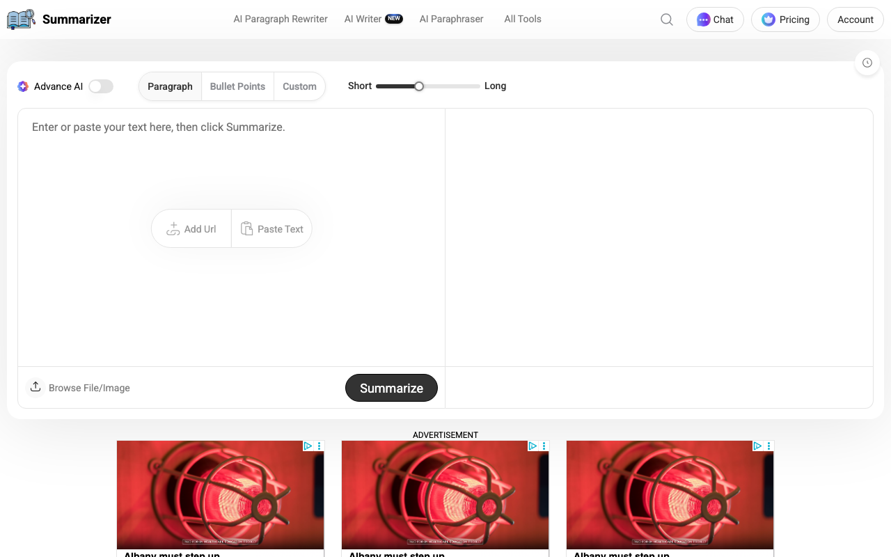 Text Summarizer product screenshot