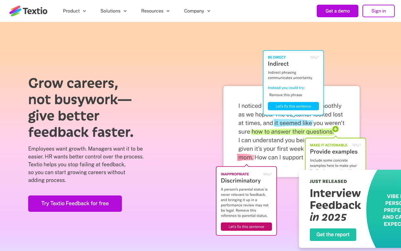 Textio product screenshot