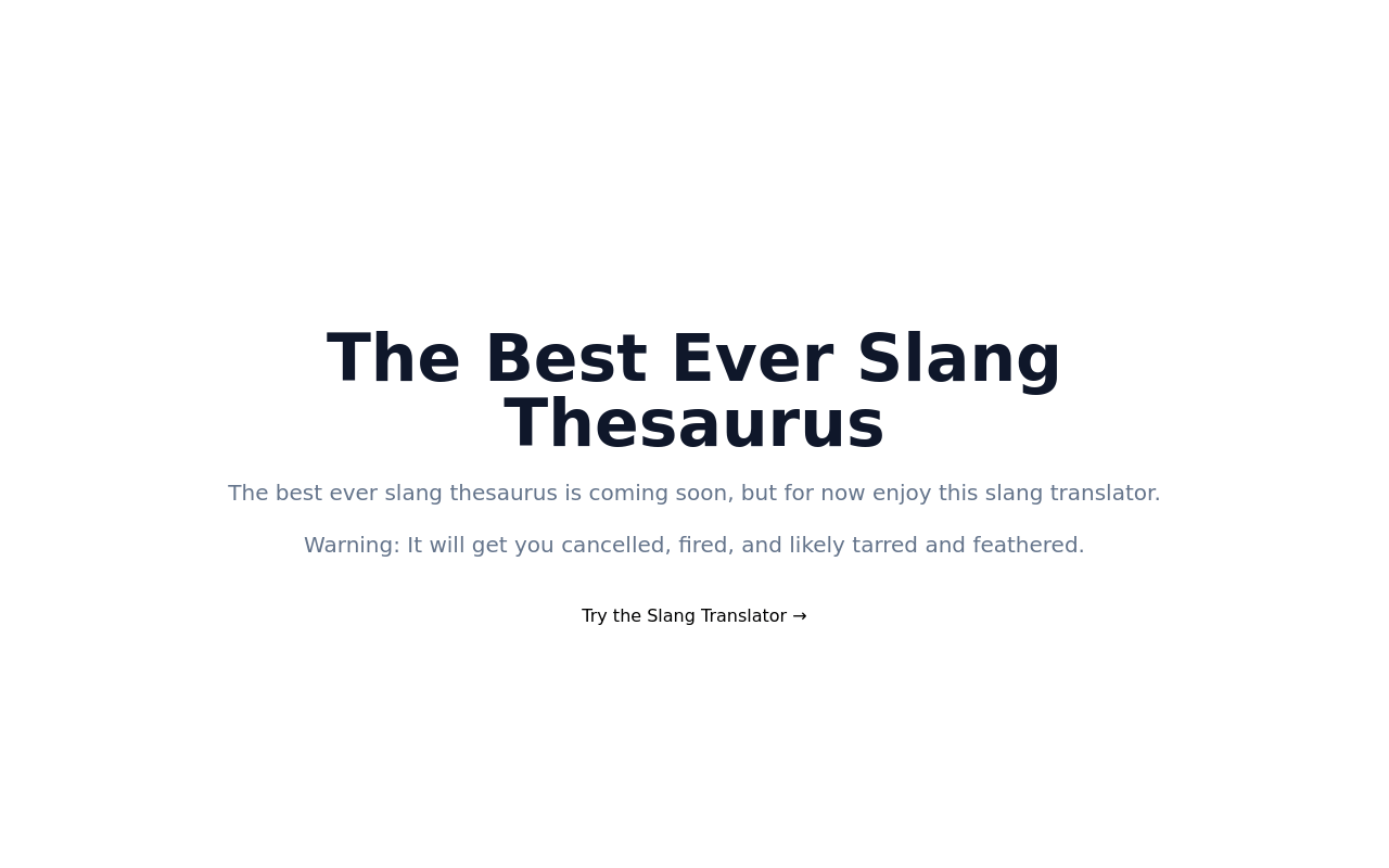 The Best Slang Thesaurus product screenshot