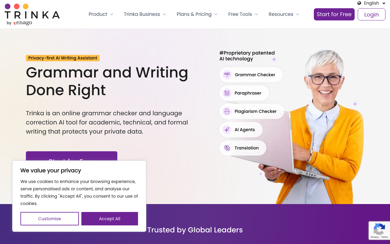 Trinka product screenshot
