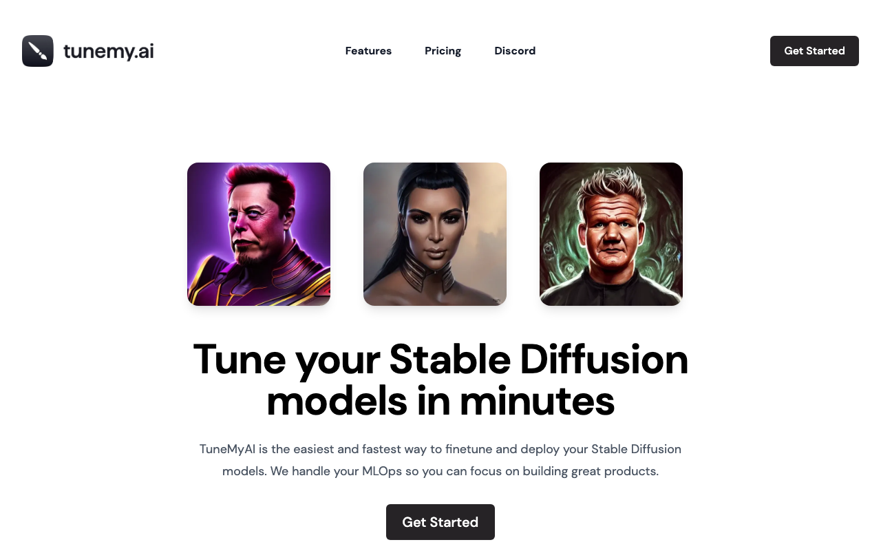 Tunemy.ai product screenshot