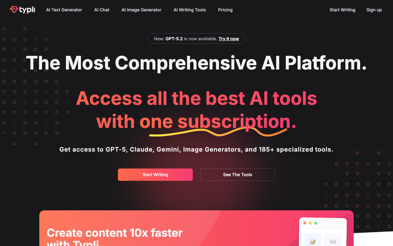 Typli.ai product screenshot