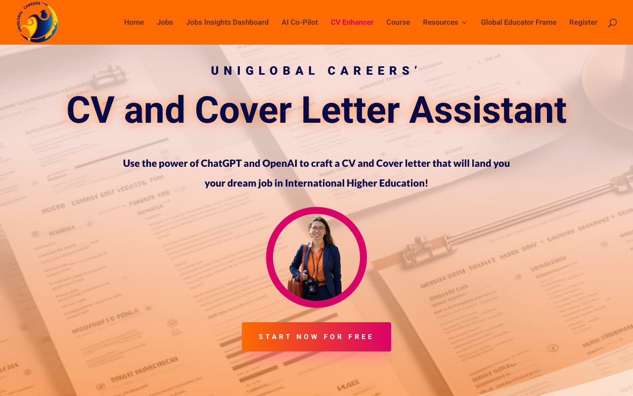 UniGlobal AI CV and Cover Letter Generator product screenshot