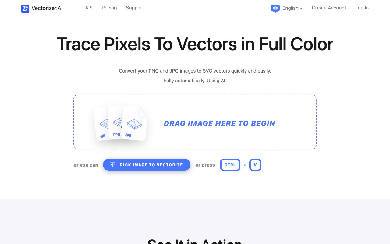 Vectorizer.AI product screenshot