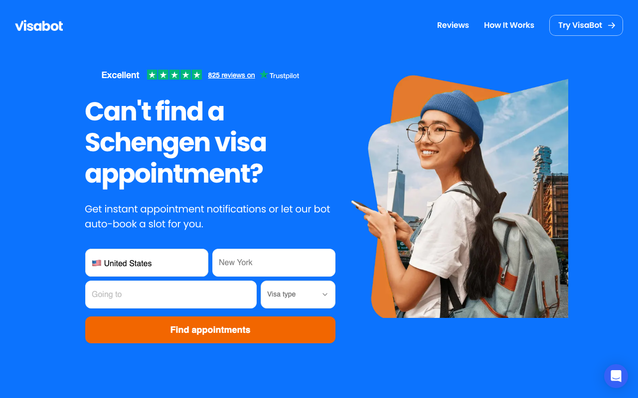 VisaBot product screenshot
