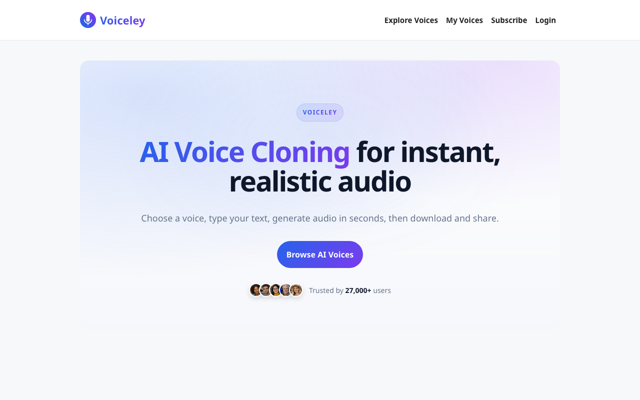Voiceley product screenshot