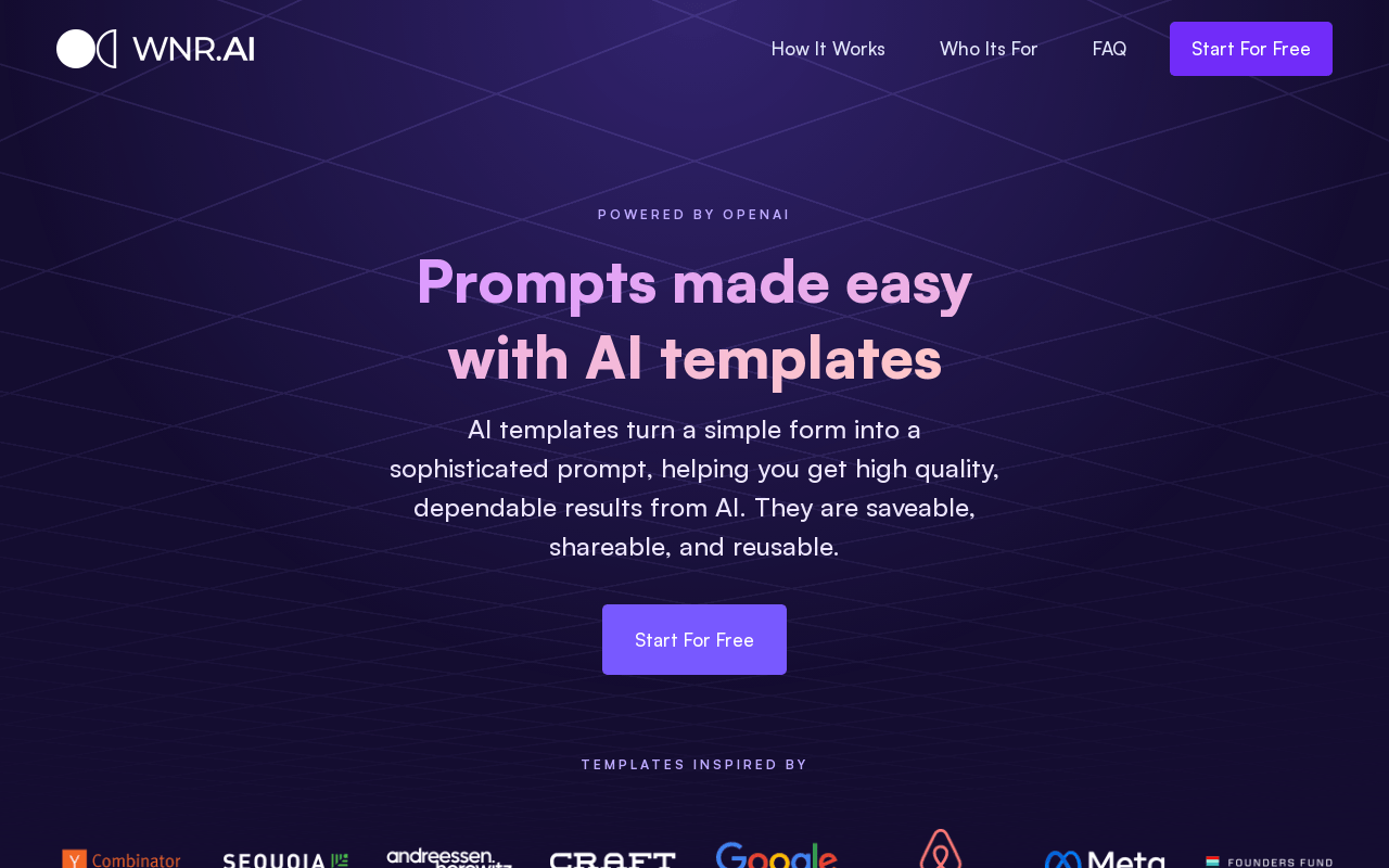 WNR.AI product screenshot