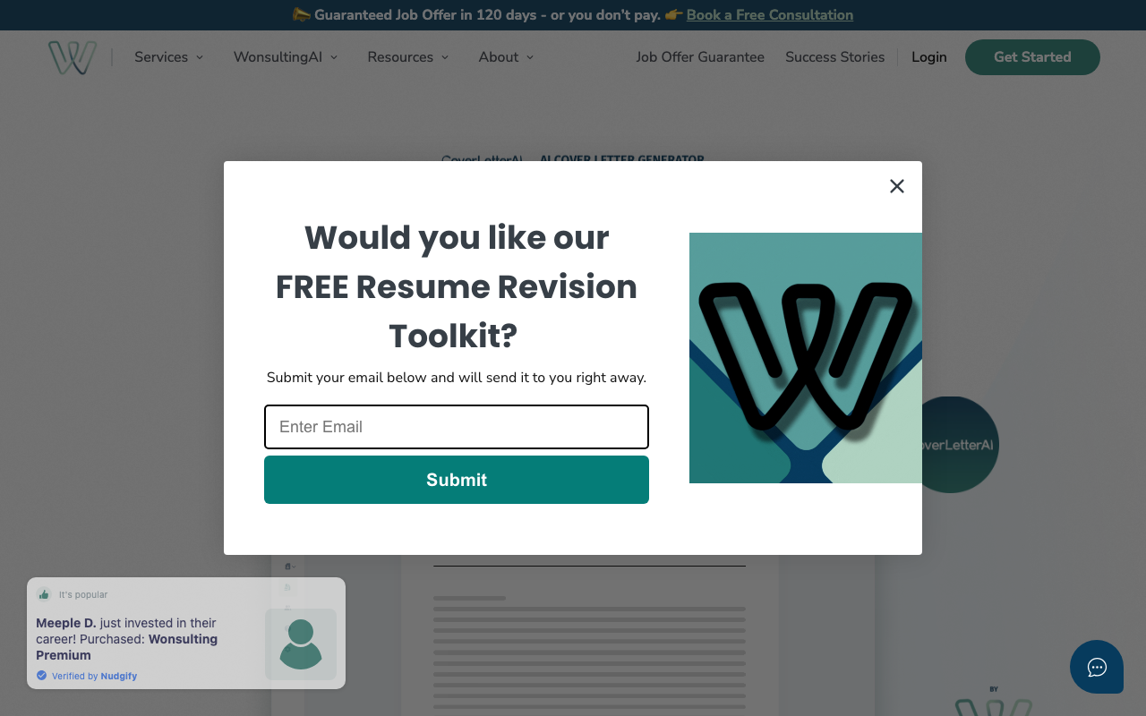 Wonsulting.ai product screenshot