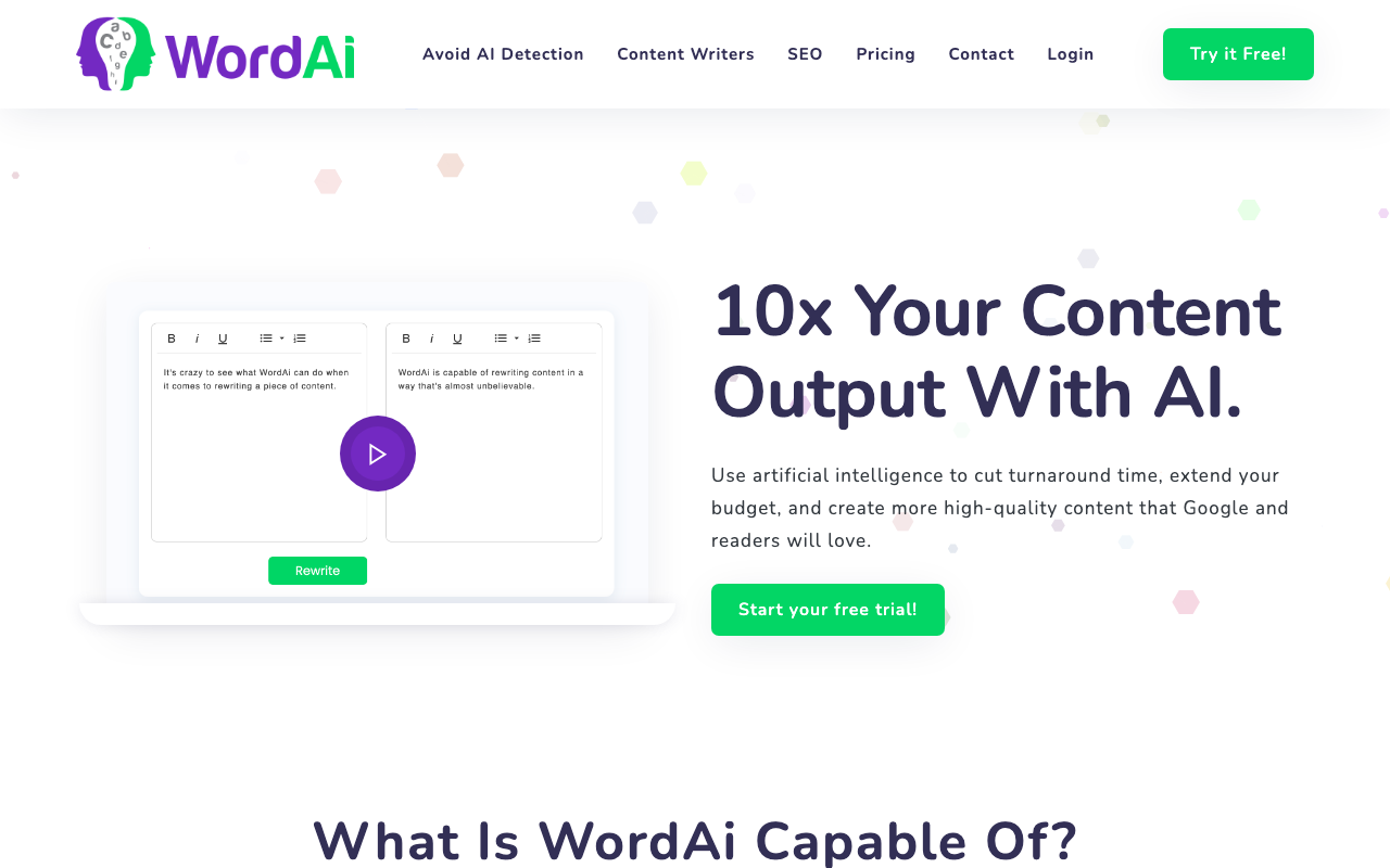 WordAi product screenshot