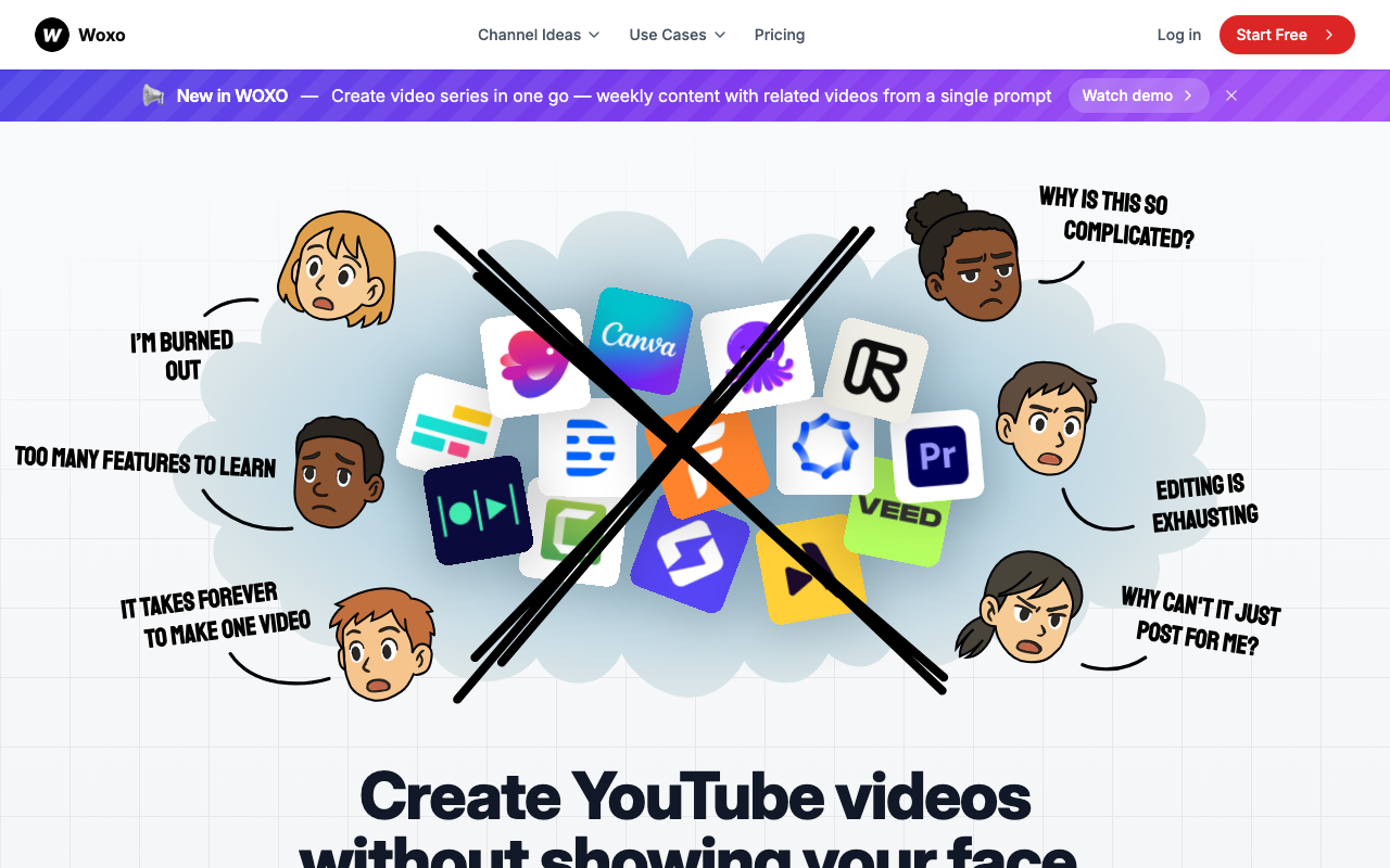 WOXO Idea to Videos product screenshot