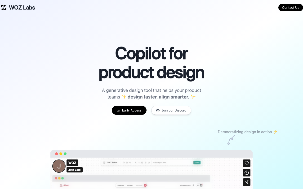 WOZ product screenshot