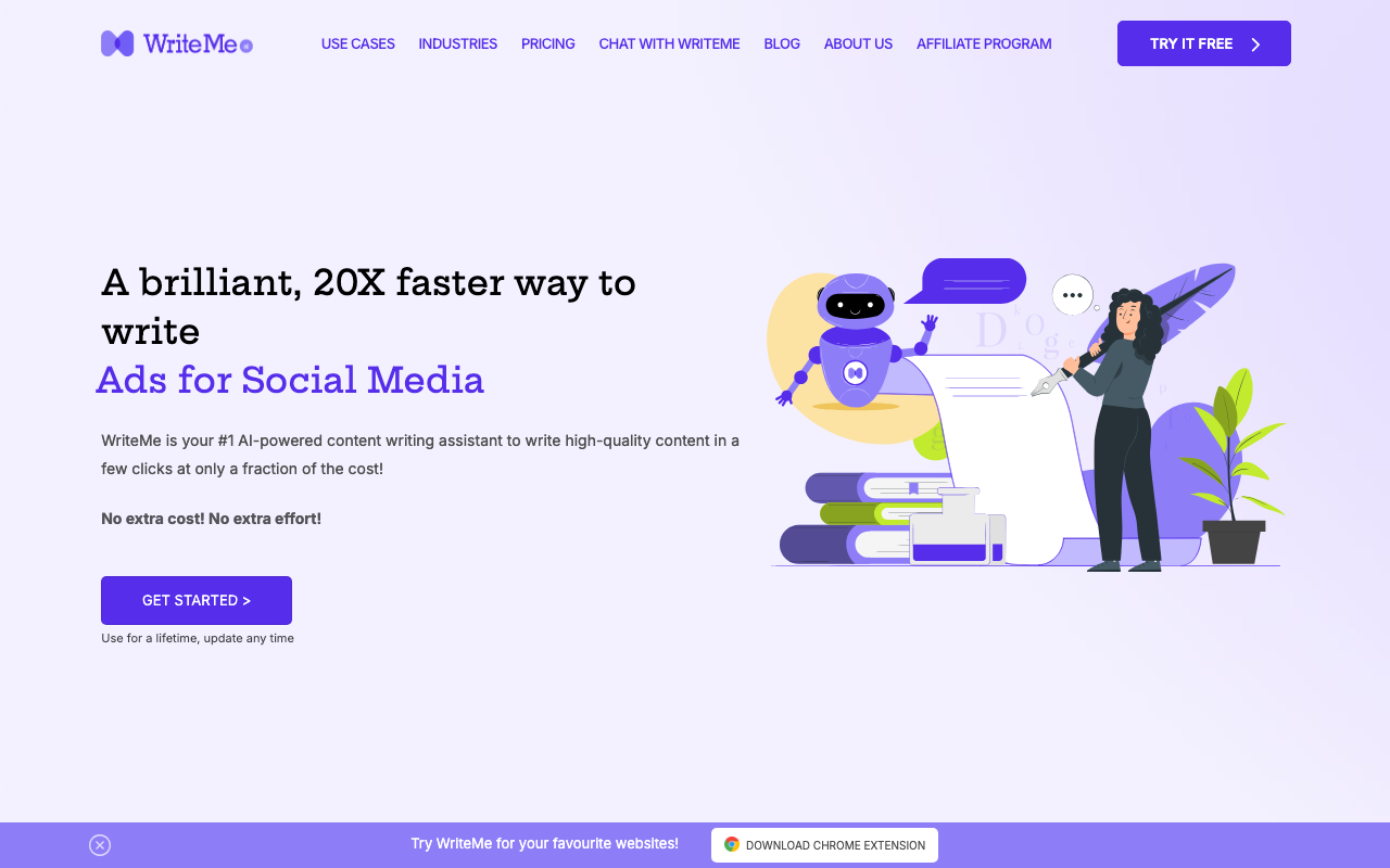 WriteMe.ai product screenshot