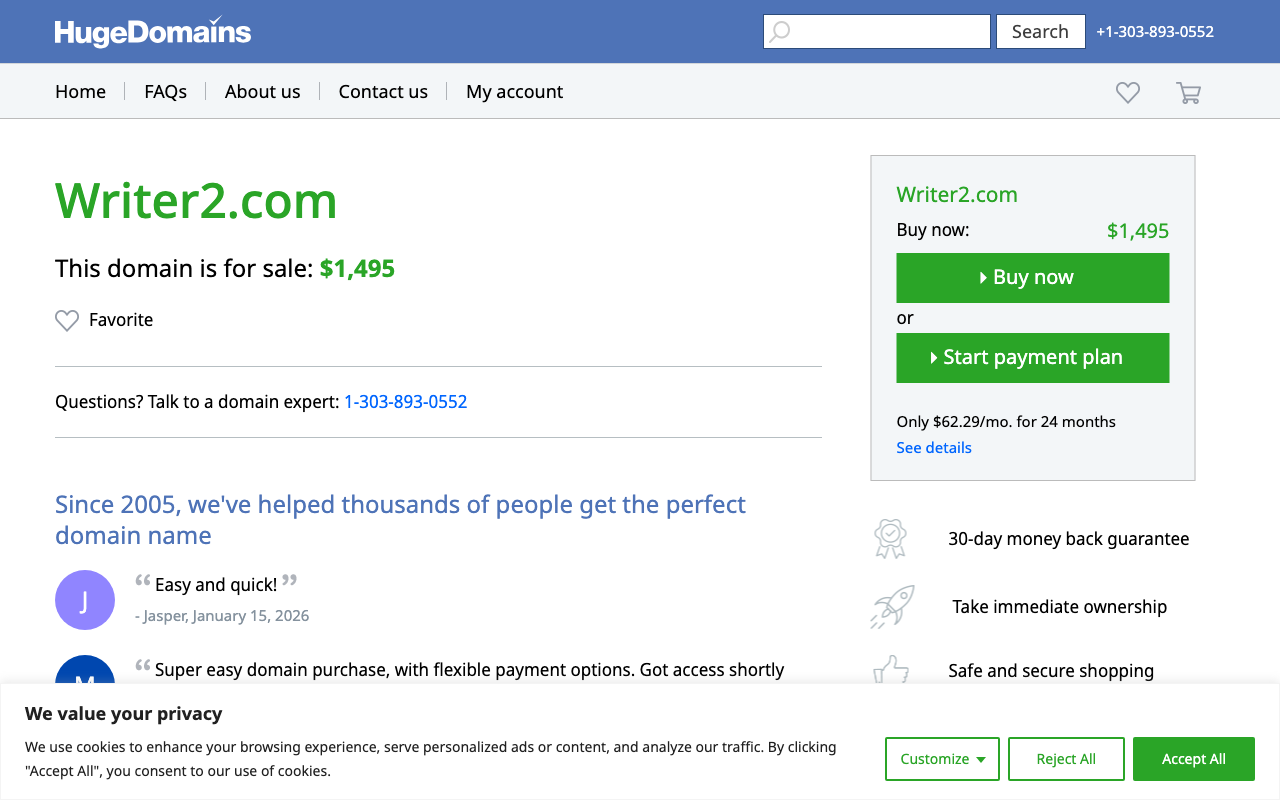 Writer product screenshot