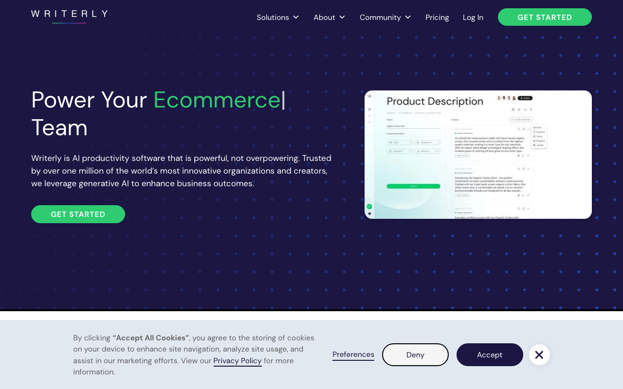 Writerly product screenshot