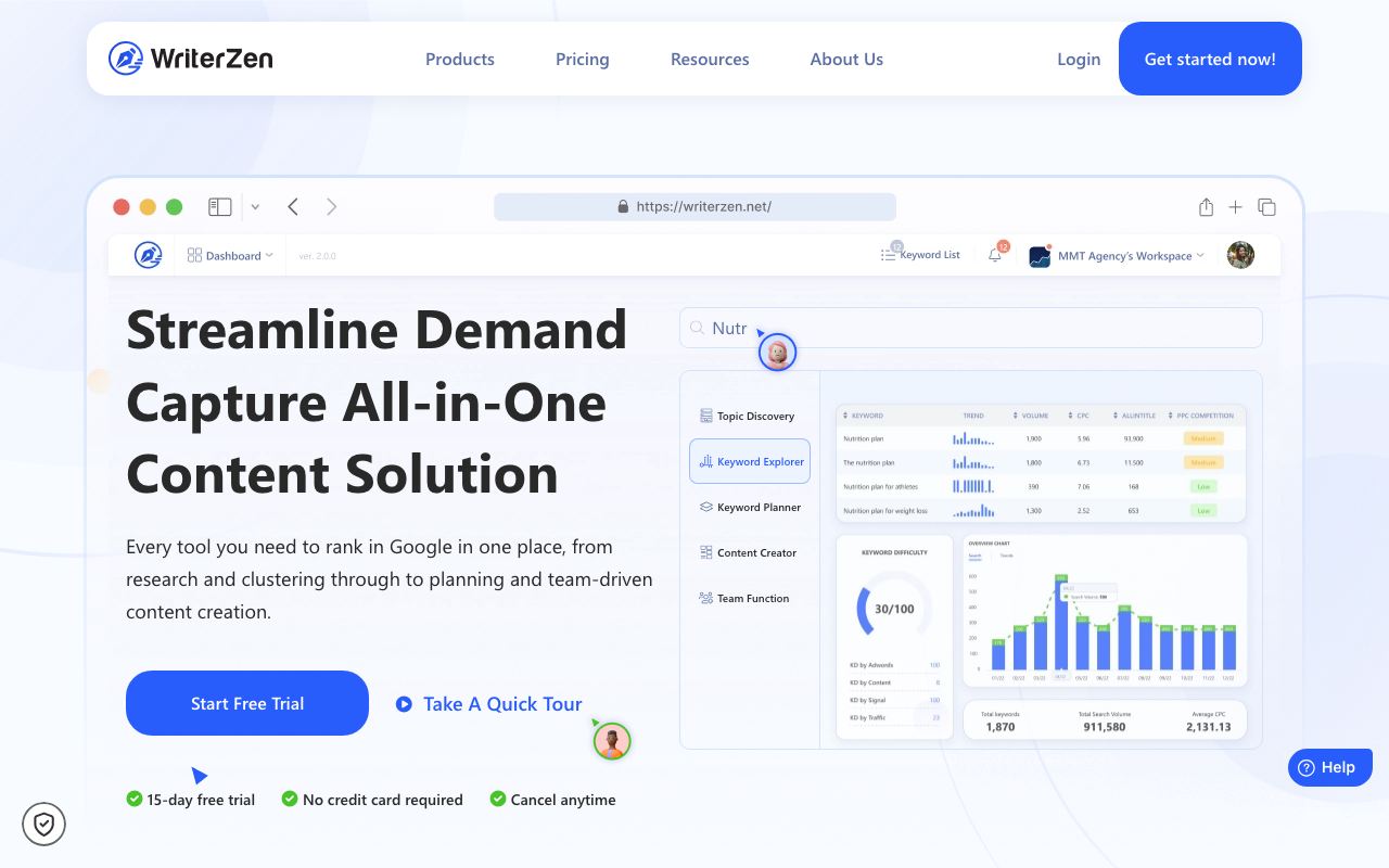 WriterZen product screenshot