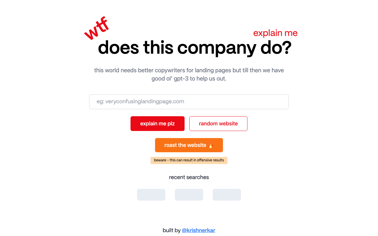 Wtf doest his company do product screenshot