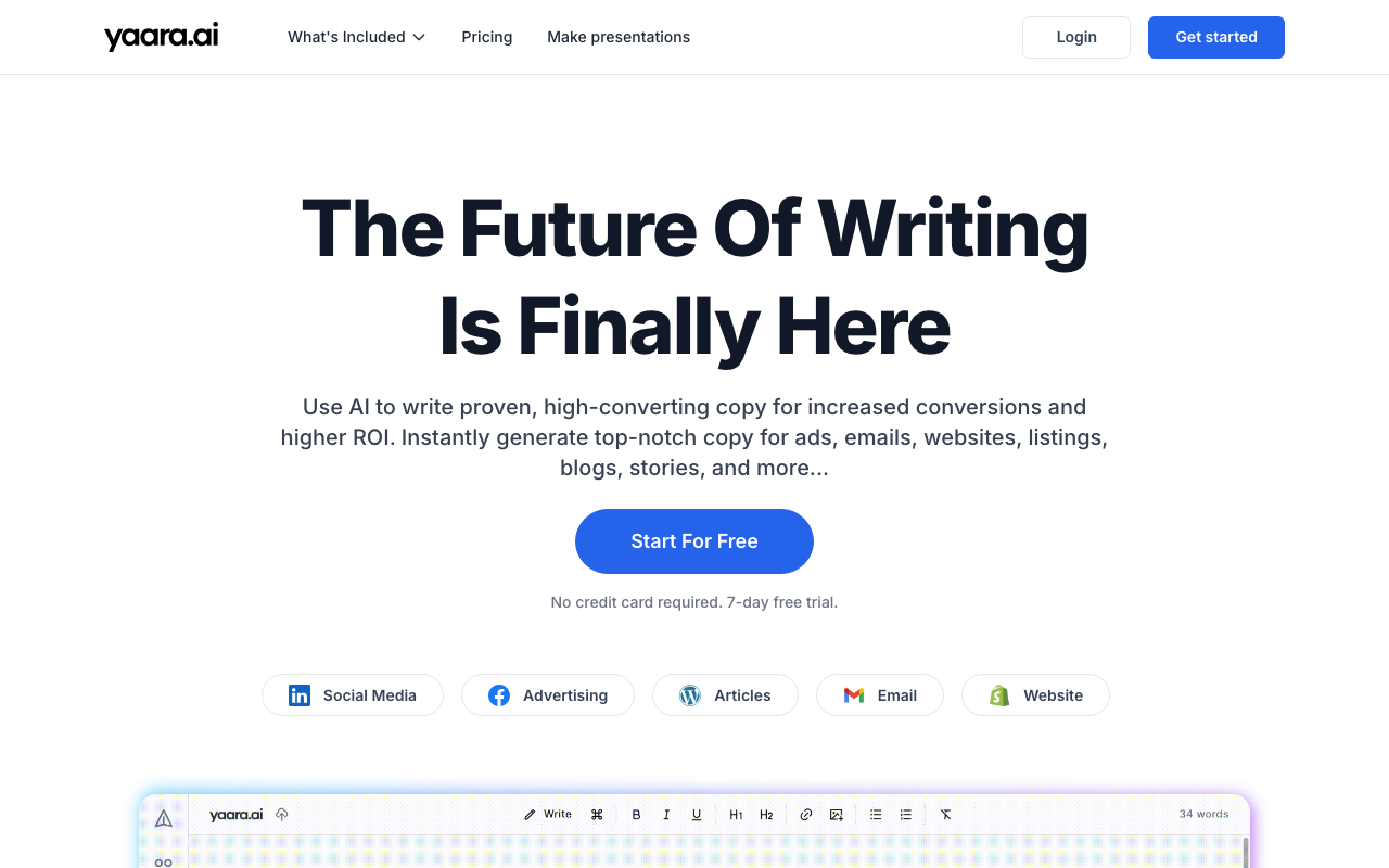 Yaara.ai product screenshot