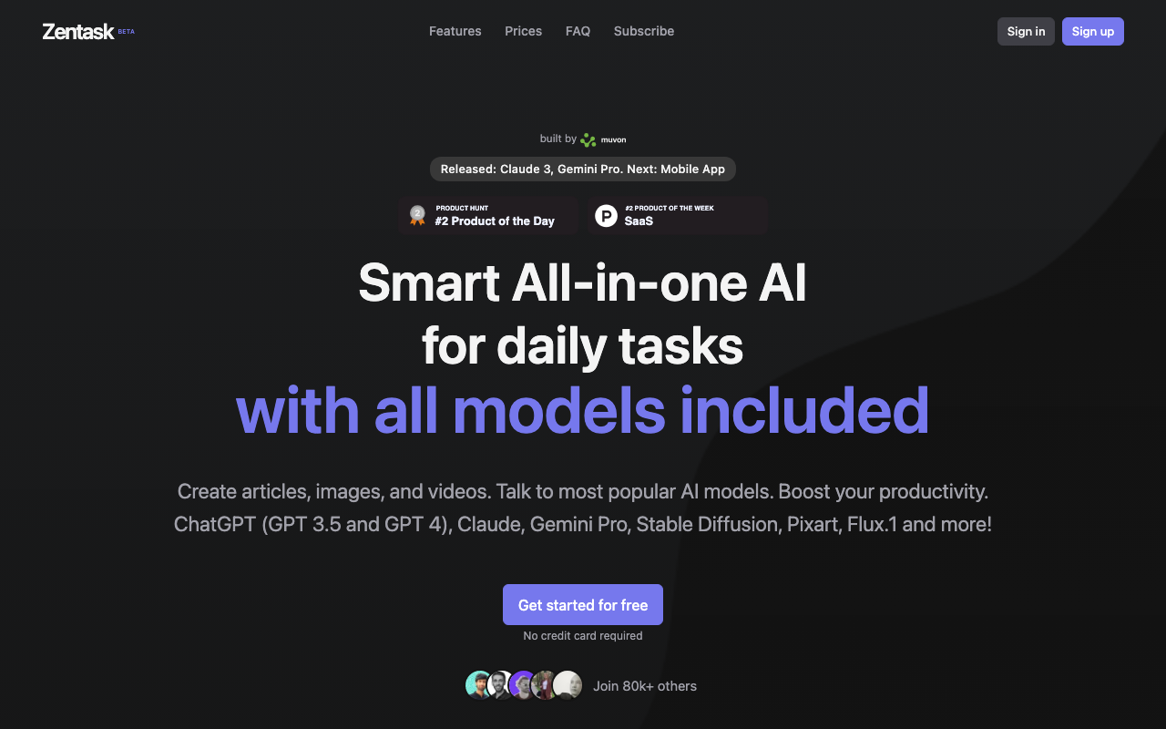 Zentask product screenshot