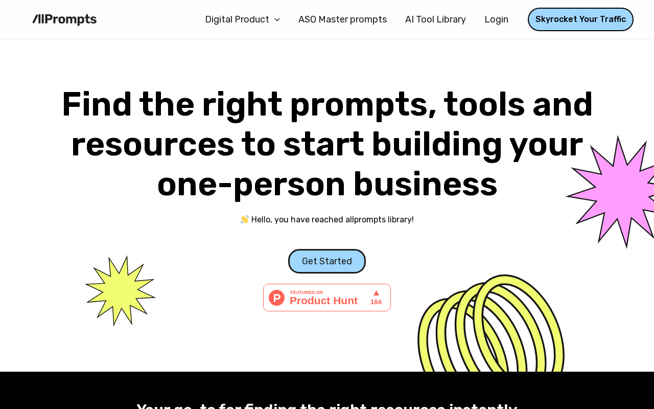allPrompts product screenshot