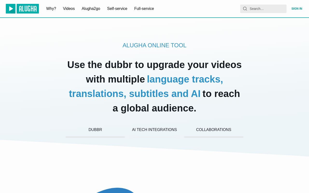 alugha product screenshot