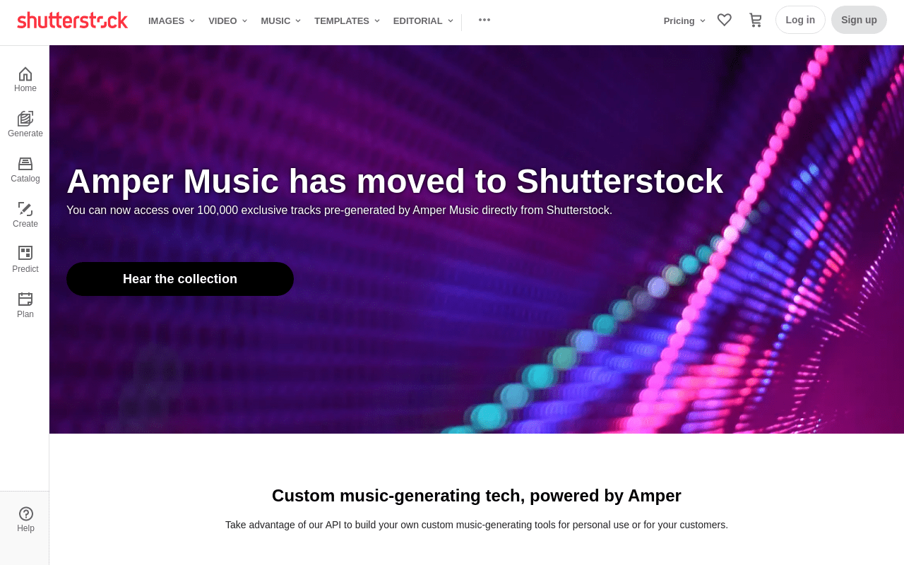 Amper Music product screenshot