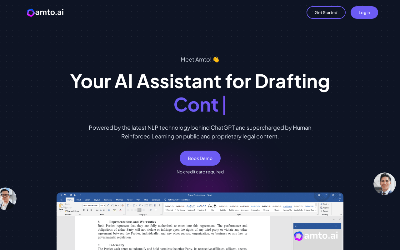 Amto AI product screenshot