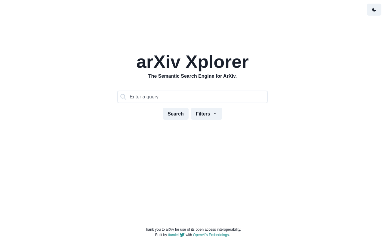 arXiv Xplorer product screenshot