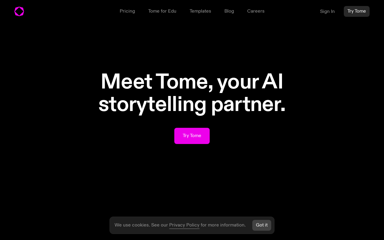 Beta.tome.app product screenshot