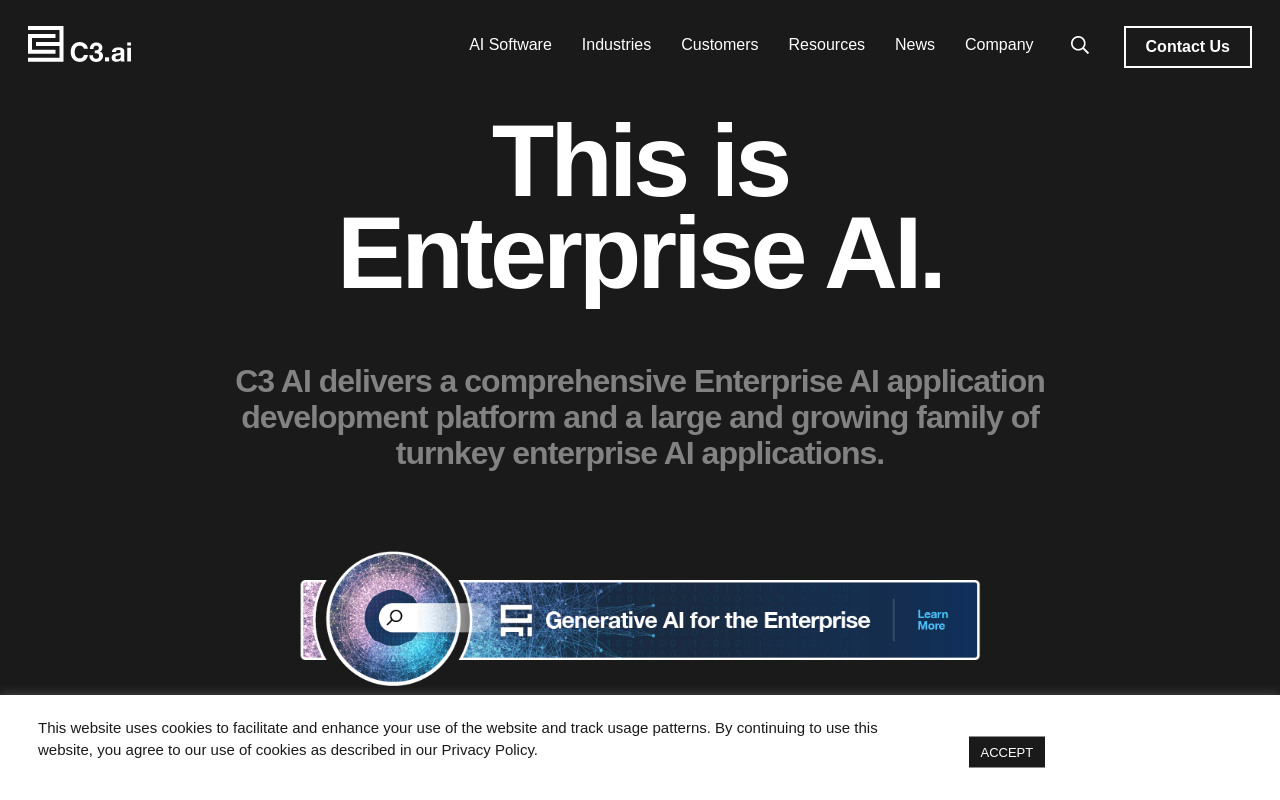 C3 AI – Enterprise AI product screenshot